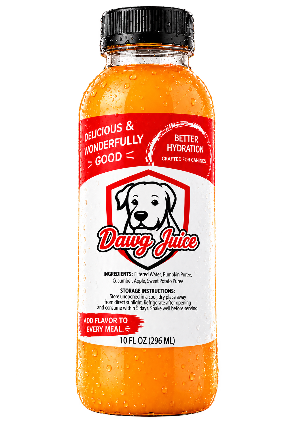 Dawg Juice 10 ounce master bottle with centered logo